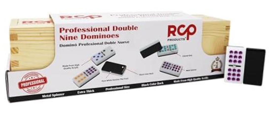 Dominos Set for Adults – Professional Double 9 Dominoes Set of 55 Tiles, Black