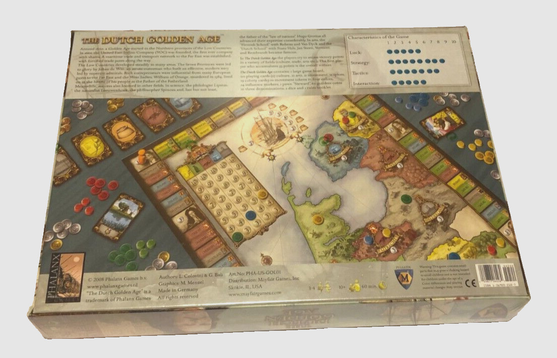 The Dutch Golden Age Colovini Bau Phalanx 2008 Mayfair New Board Game Sealed