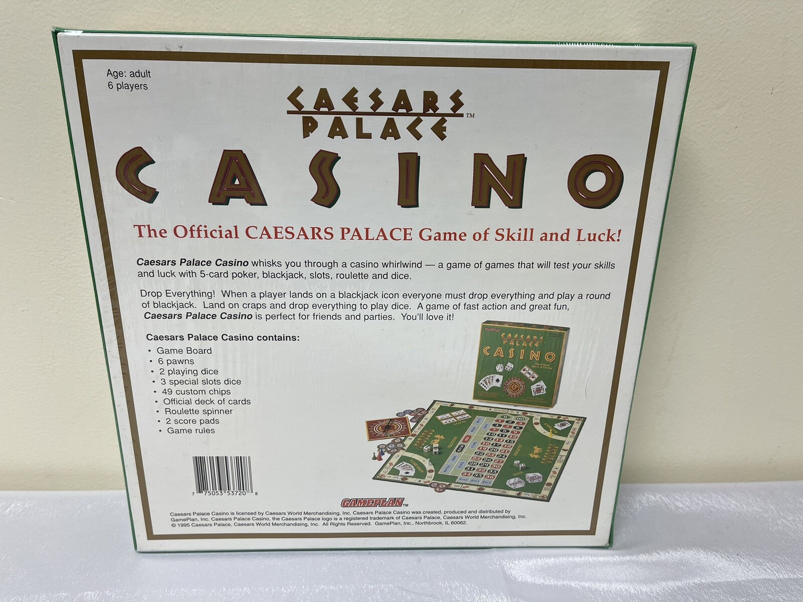 Gameplan Caesars Palace Casino Vintage Board Game 1995 BRAND NEW SEALED
