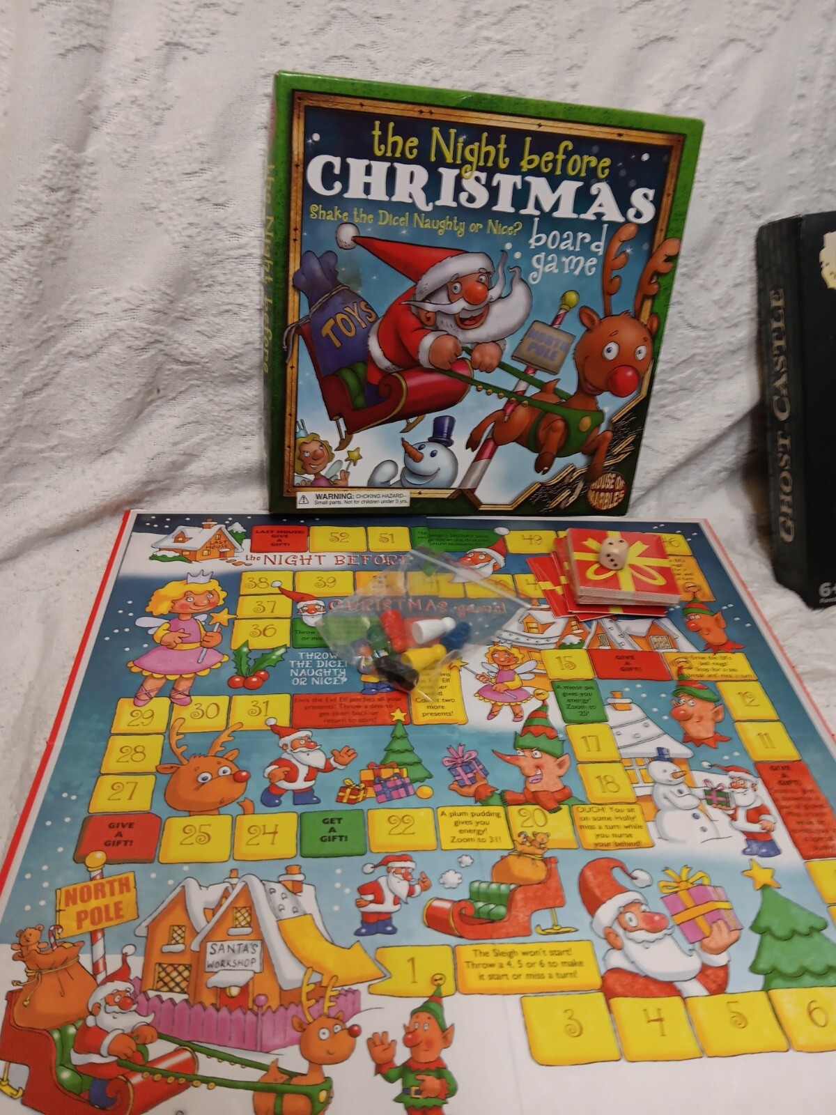 HOUSE OF MARBLES – THE NIGHT BEFORE CHRISTMAS BOARD GAME Complete Rare Fast Ship