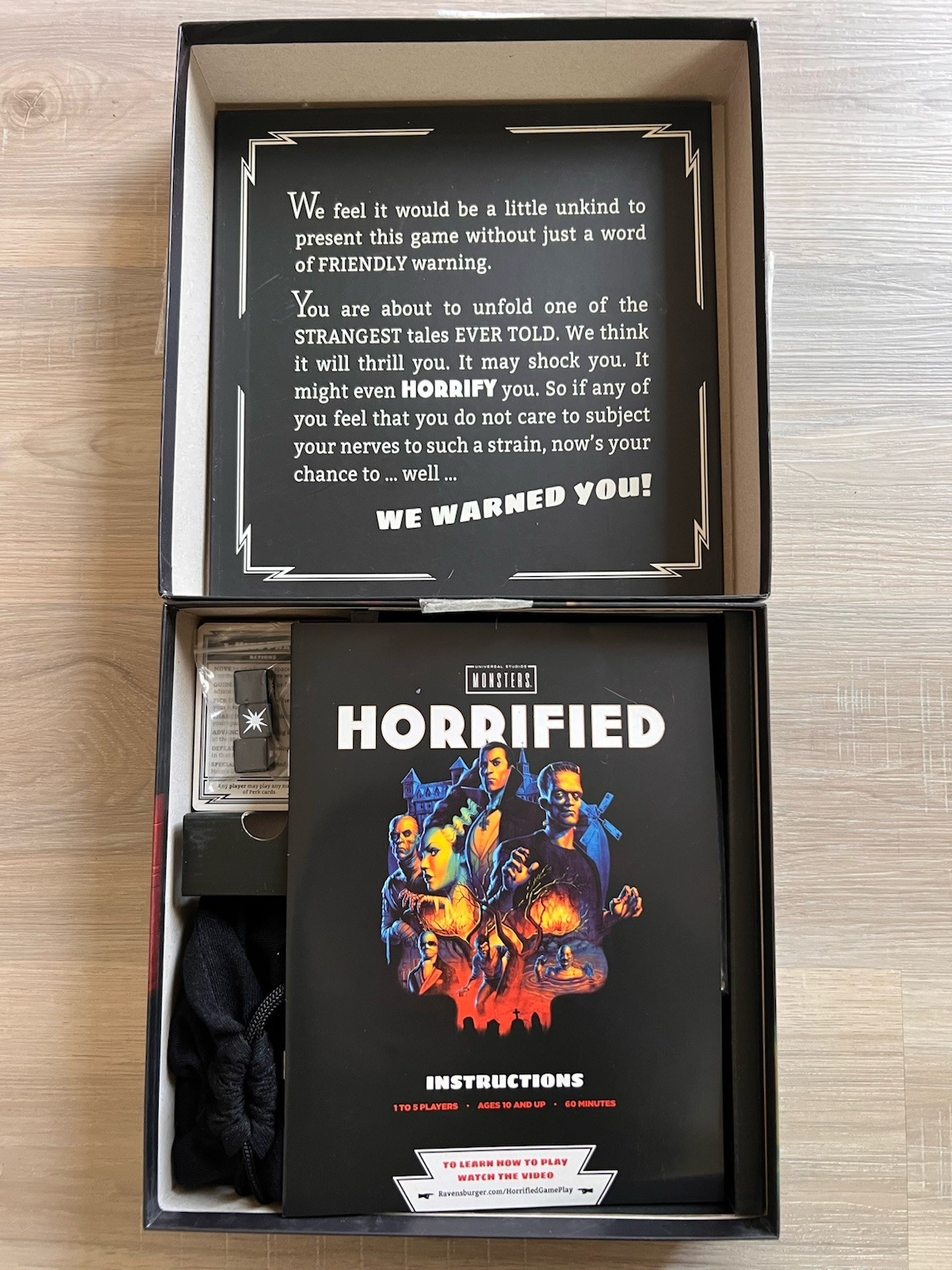 Horrified Universal Monsters Board Game Ravensburger COMPLETE Horror Movie Theme