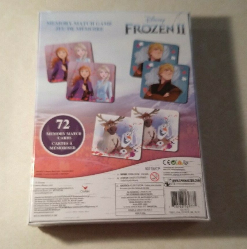 DISNEY FROZEN II Memory Match Game 72 Cards Kids ELSA ANNA OLAF Educational NEW