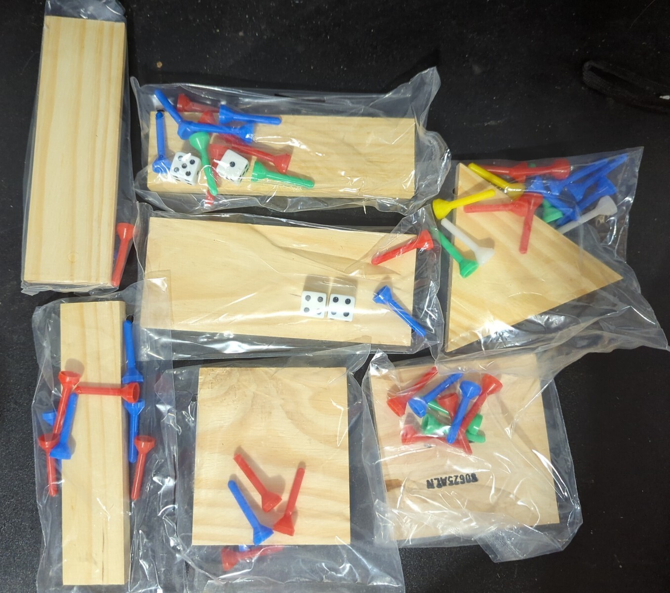 Solid Wood 7 Different Brain Teasers, Brain Busters – Sealed in Open Box