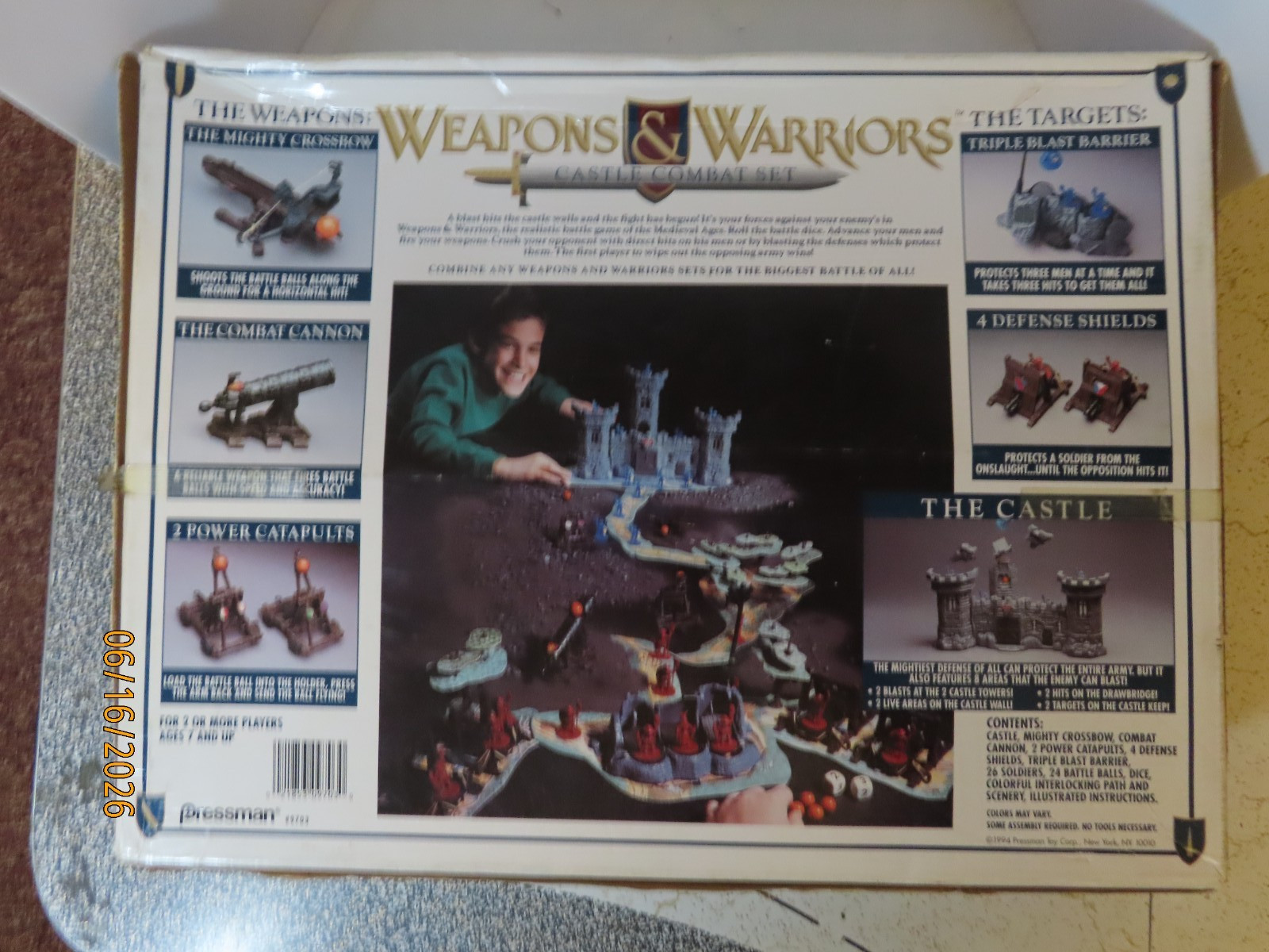1994 Pressman Weapons & Warriors Castle Combat Set Board Game Almost Complete