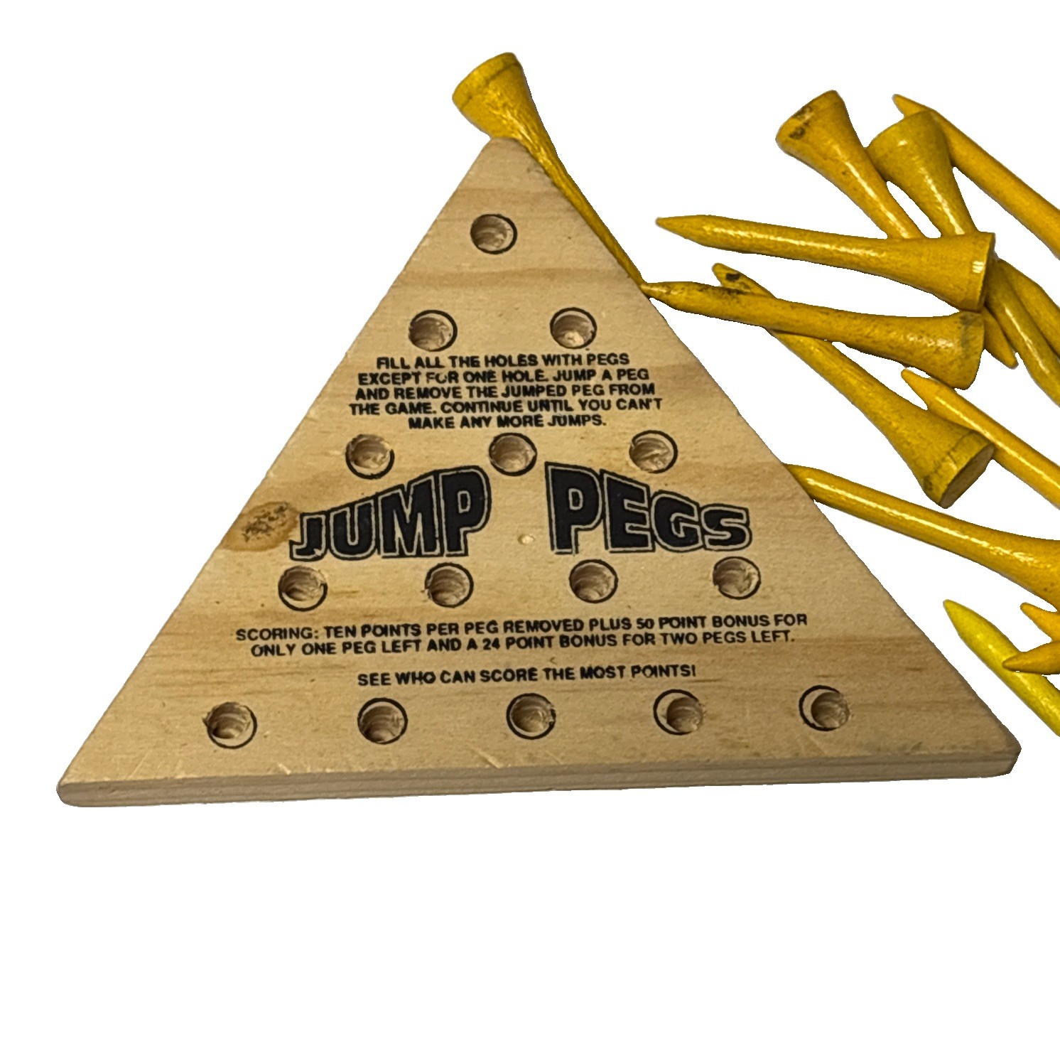 Brain Teaser IQ Tester Wood Peg Games Set Of 3
