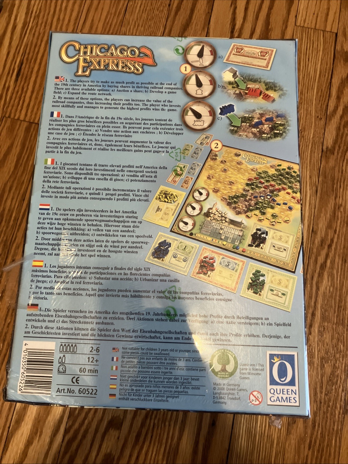 Chicago Express Queen Games Board Game New In Shrink wrap