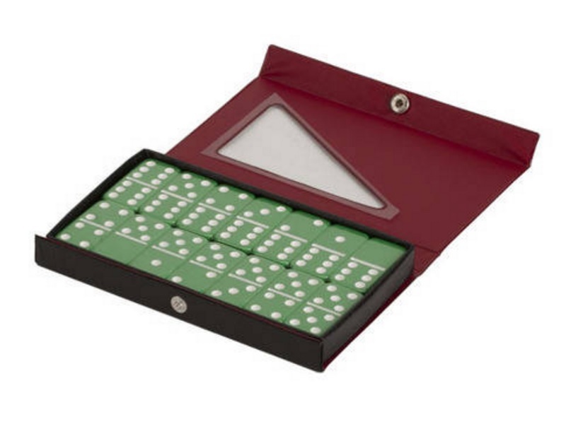 Dominoes Double 6 Six Standard Size Green Tile Set New