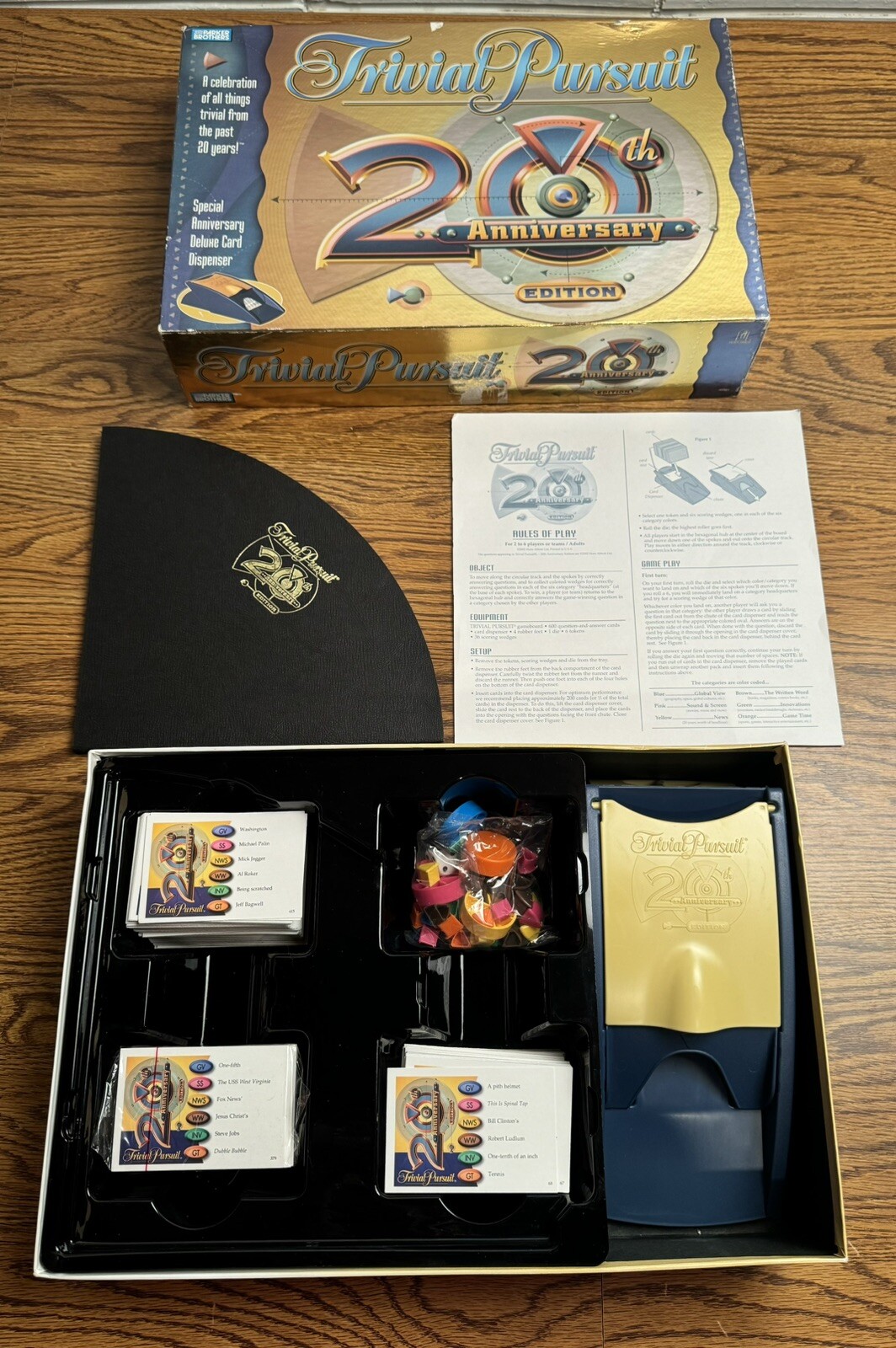 Trivial Pursuit 20th Anniversary Edition 2002 Hasbro Board Game – Complete