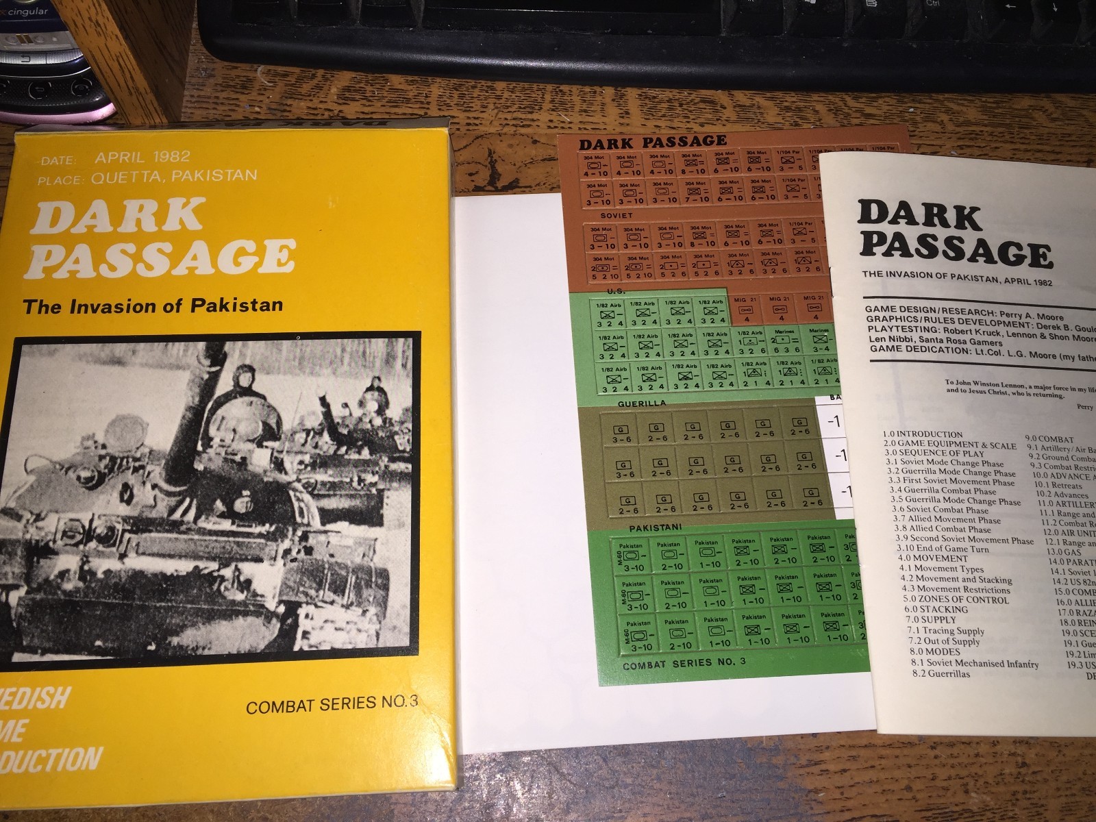 DARK PASSAGE THE INVASION OF PAKISTAN – SWEDISH GAME PRODUCTION – RARE UNPUNCHED