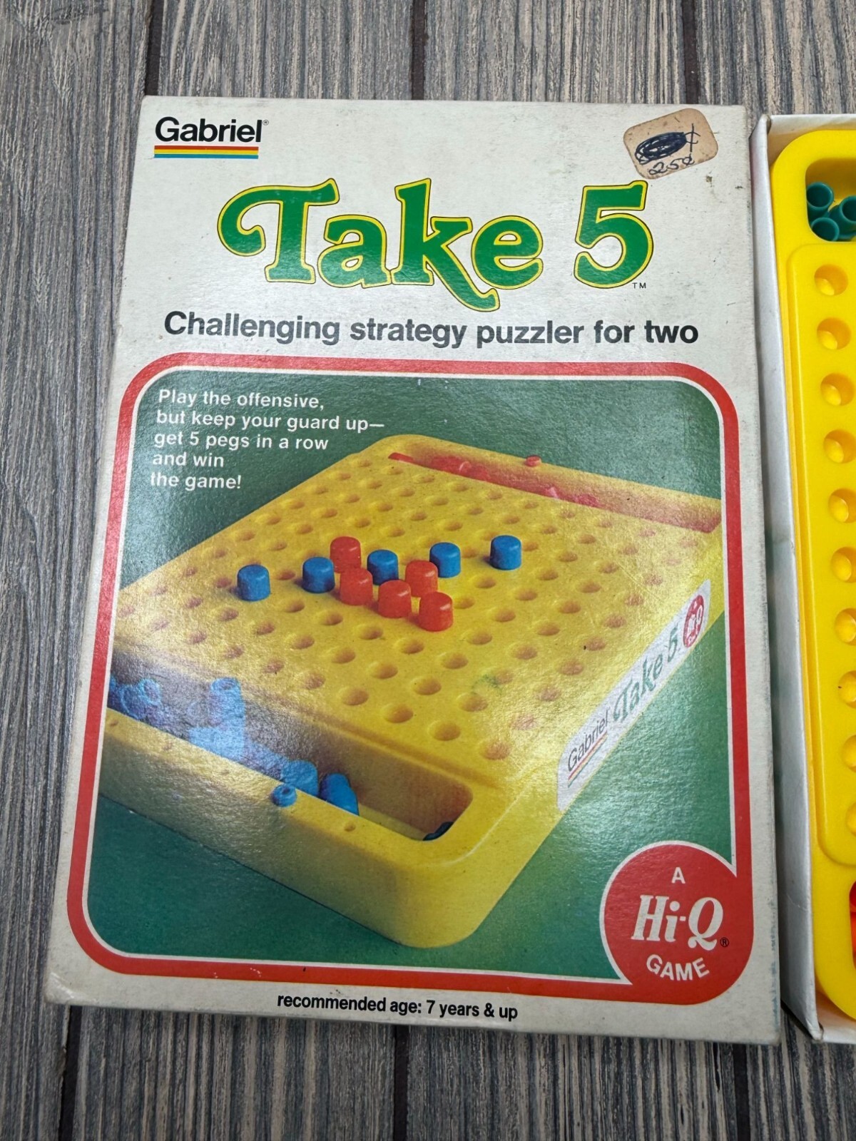 Vintage Gabriel Take 5 Hi-Q Game Challenging Strategy Puzzler For Two Players