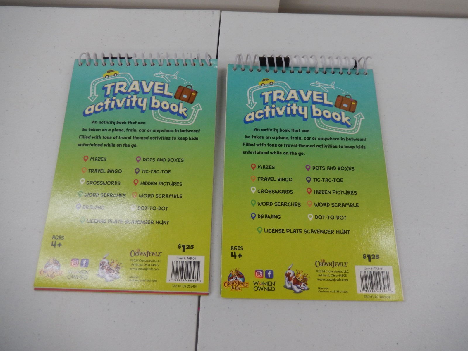 Travel Game Lot-Road Trip, Chalkboard Game, Thinkfun, Travel Activity Book