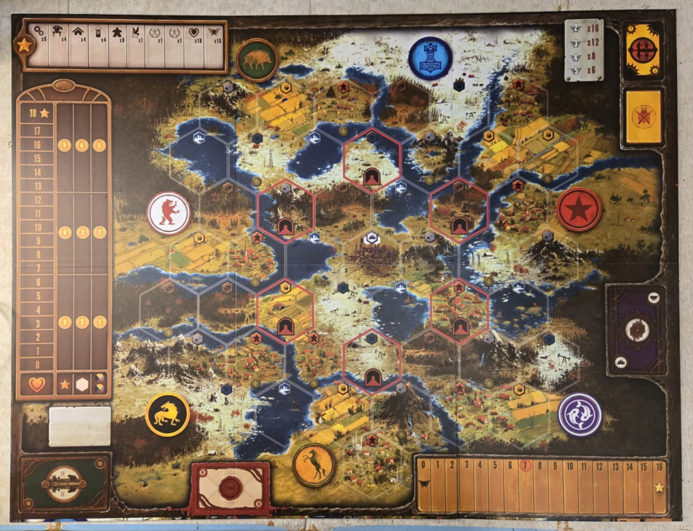 Scythe Board Game 2015 Stonemaier Games New Open Box Mostly Unpunched Complete