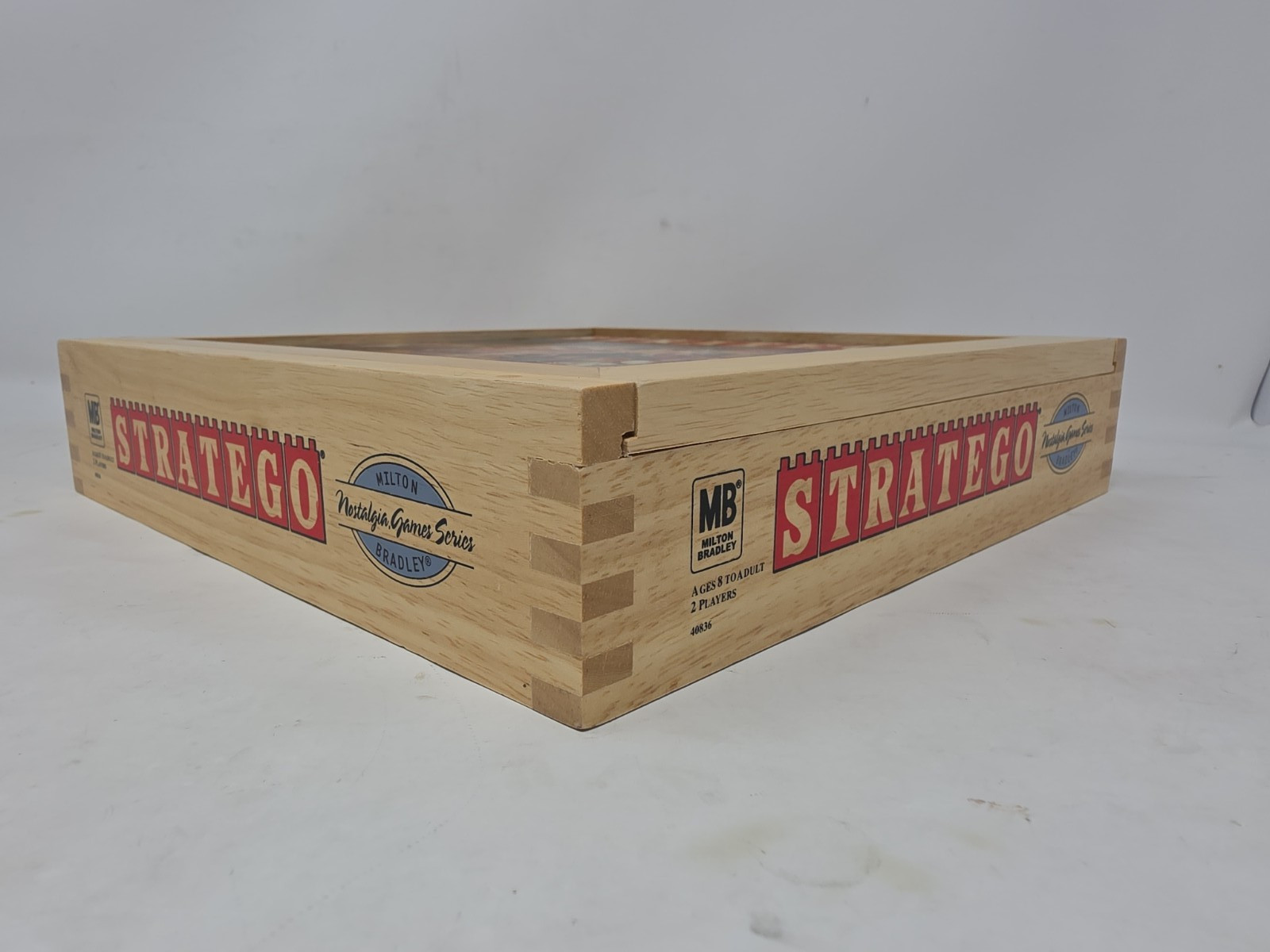 Stratego Nostalgia Series Wooden Box Board Game 2002 Milton Bradley – Complete