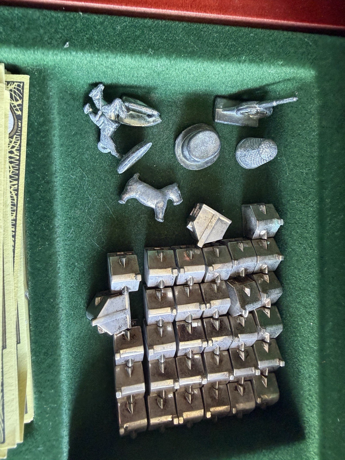 Franklin Mint MONOPOLY Gold Collector’s Edition Wood Board Game 1991 With Table