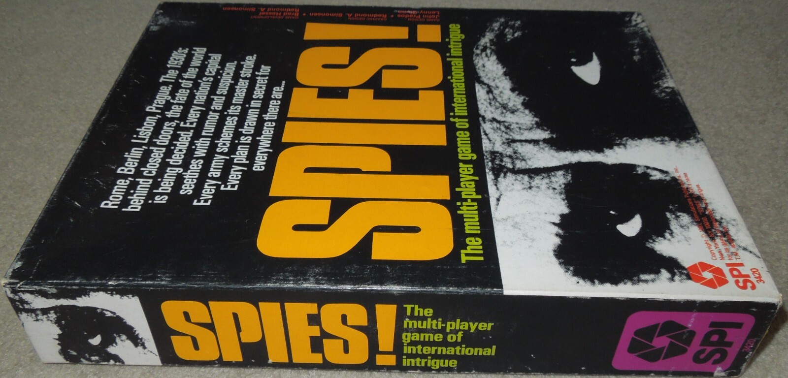 1981 SPI Spies!: The Multi-player Game of [WW2] International Intrigue, Complete