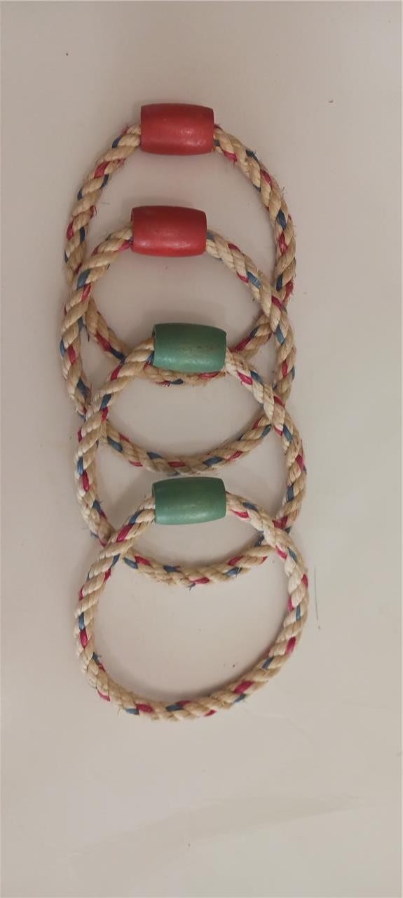 VINTAGE 1940’S BRODHAVEN RING TOSS GAME WOODEN CLOWN STAKES COMPLETE NICE