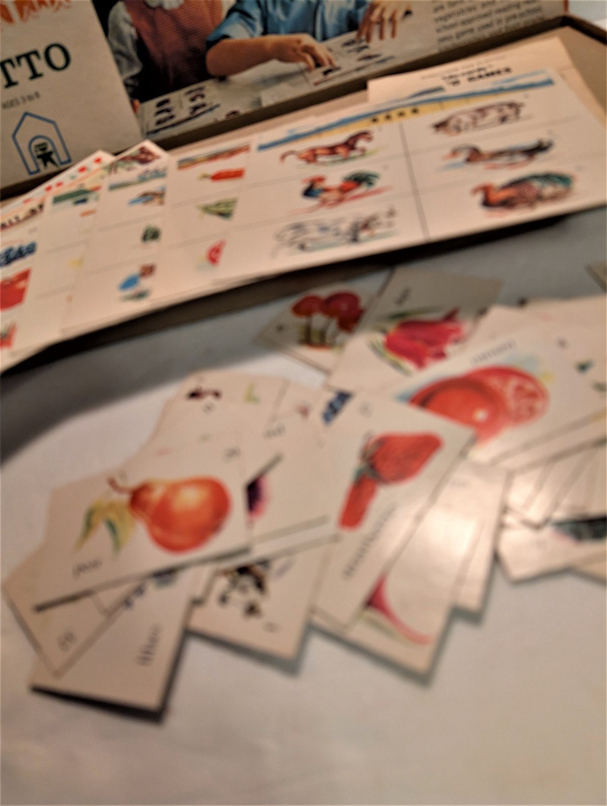vtg 1970 FARM LOTTO GAME Eud-Games 1-6 players Ages 3-8 Instructions Made in USA