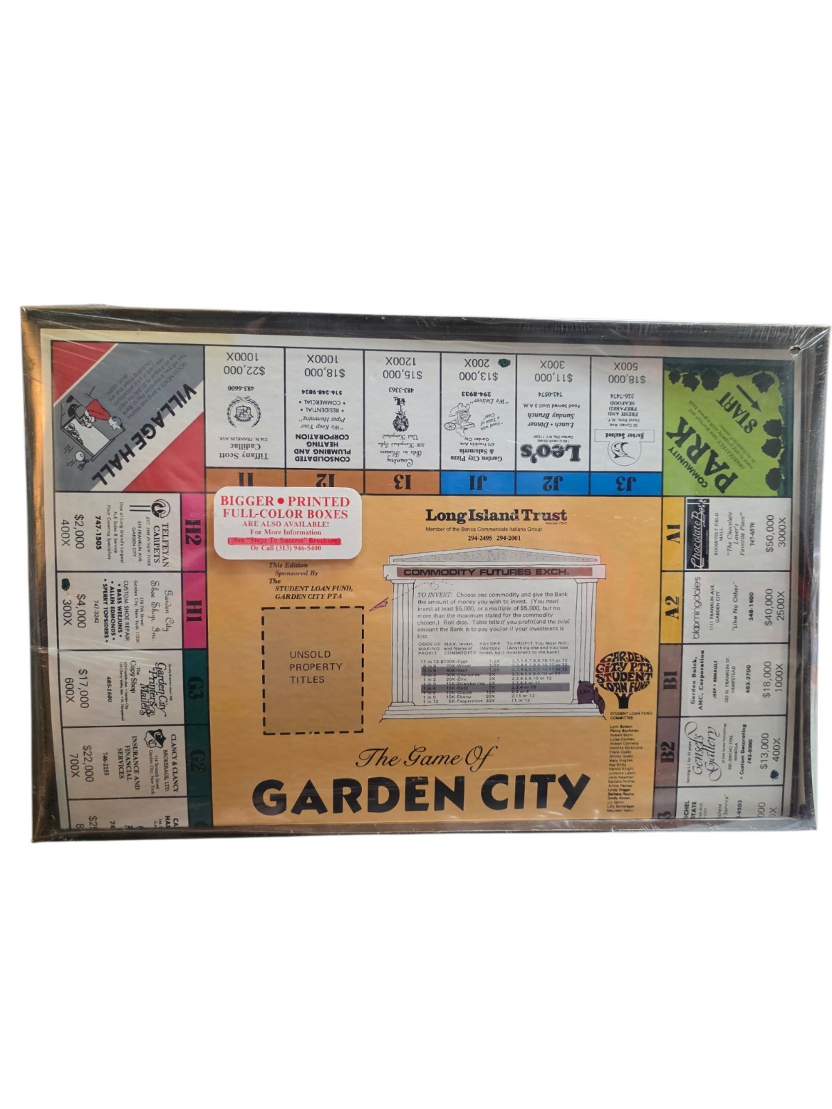 Vintage Wheeler Dealer Garden City Board Game Sealed Long Island NY Very Rare!
