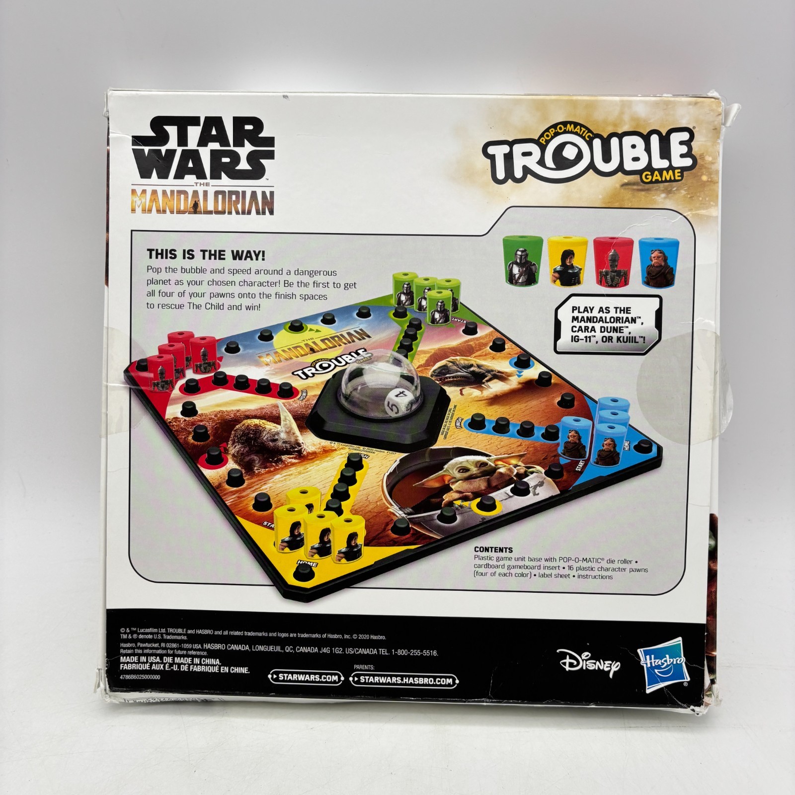 Star Wars The Mandalorian Trouble Game SEALED Hasbro 2020 Grogu Pop O Matic