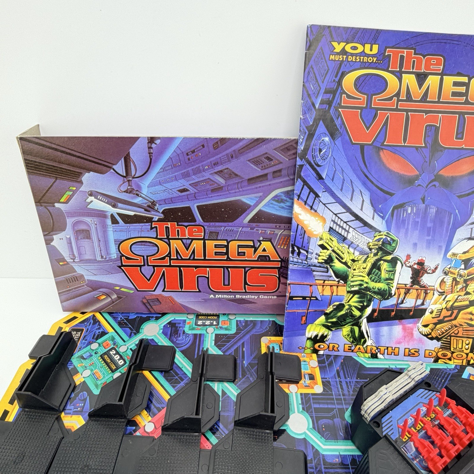 Vintage The Omega Virus Talking Electronic Board Game 100% Complete -Tested 1992