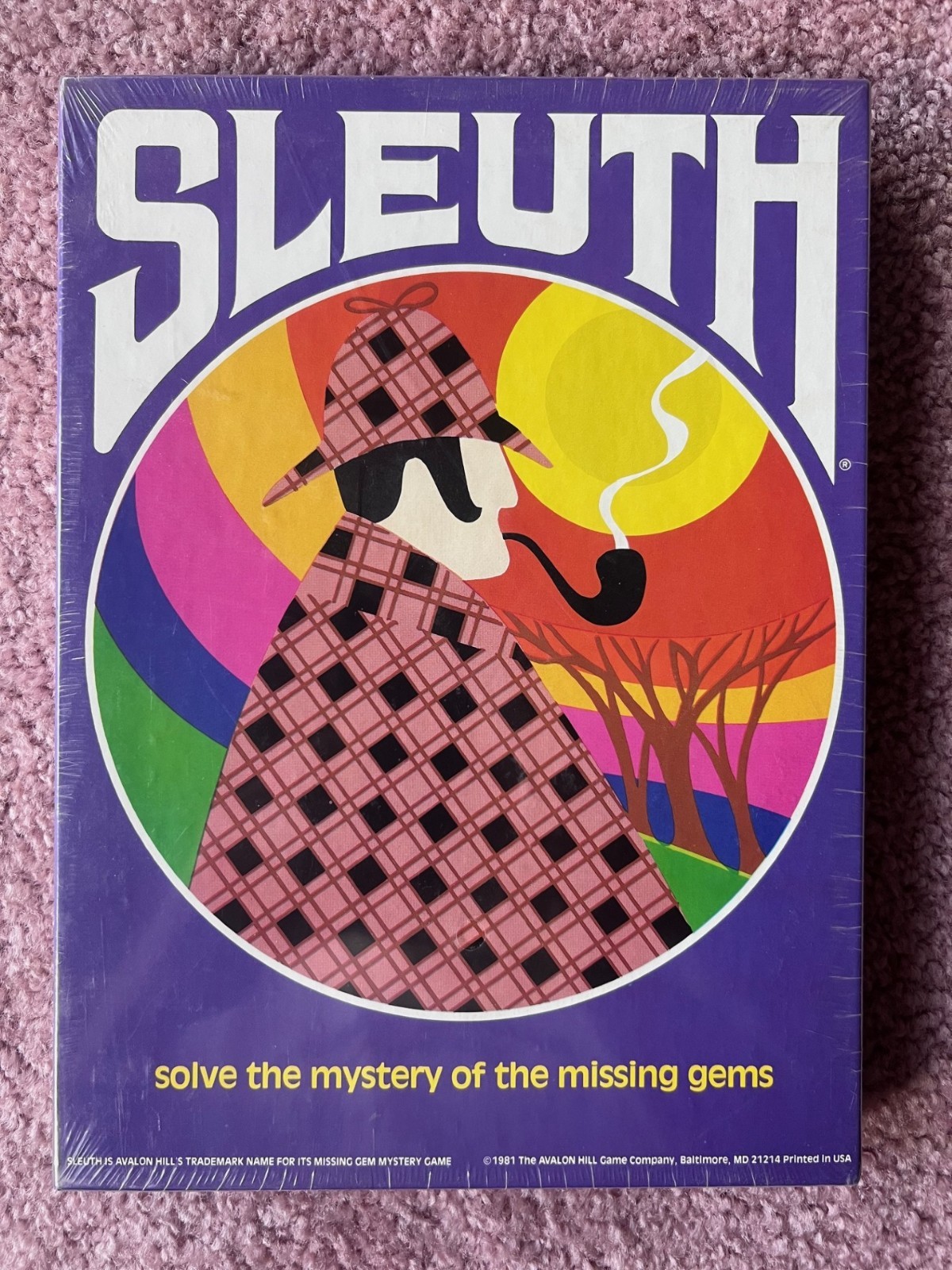 Sleuth by The Avalon Hill Game Co 1981 bookshelf box package mint in shrink wrap