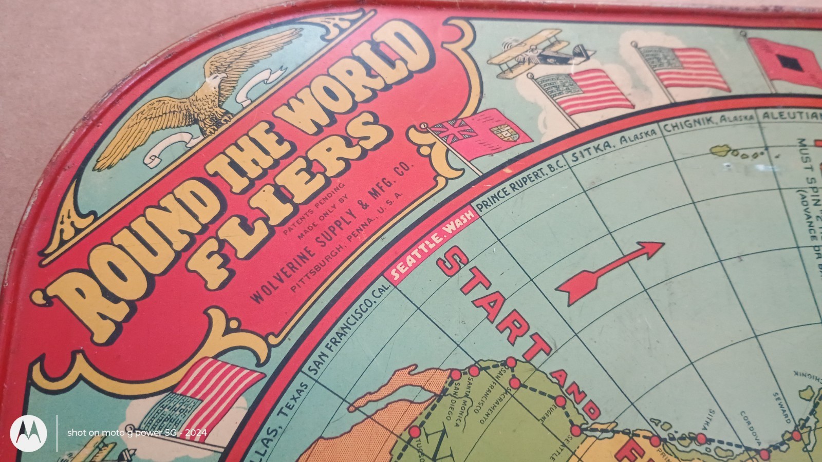 ROUND THE WORLD FLIERS W/Planes Wolverine Supply & Mfg Co. Pittsburgh PA. 1925