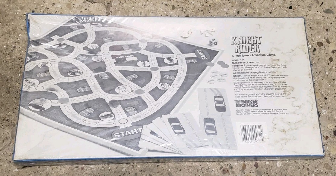 PARKER BROTHERS KNIGHT RIDER BOARD GAME New and Sealed Some issues Read
