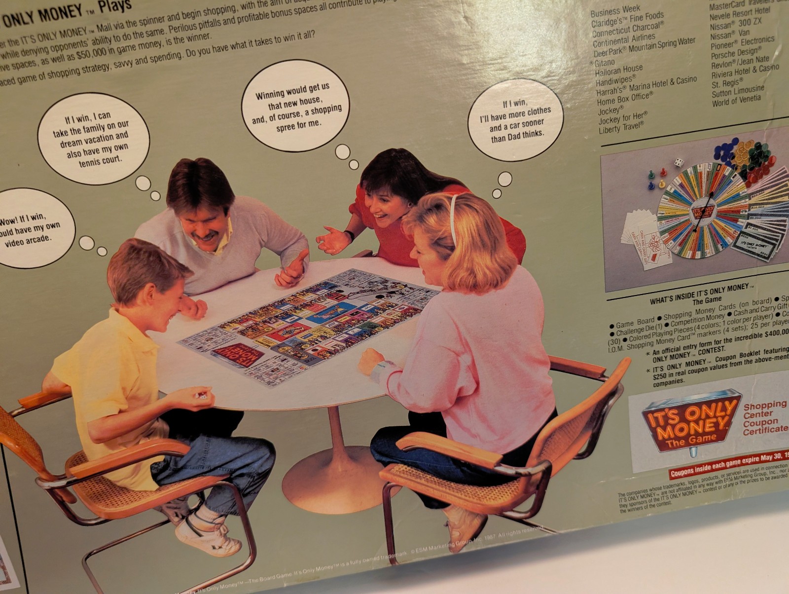 Vintage 1987 IT’S ONLY MONEY BOARD GAME Family Game Night 2-4 players 12 and up