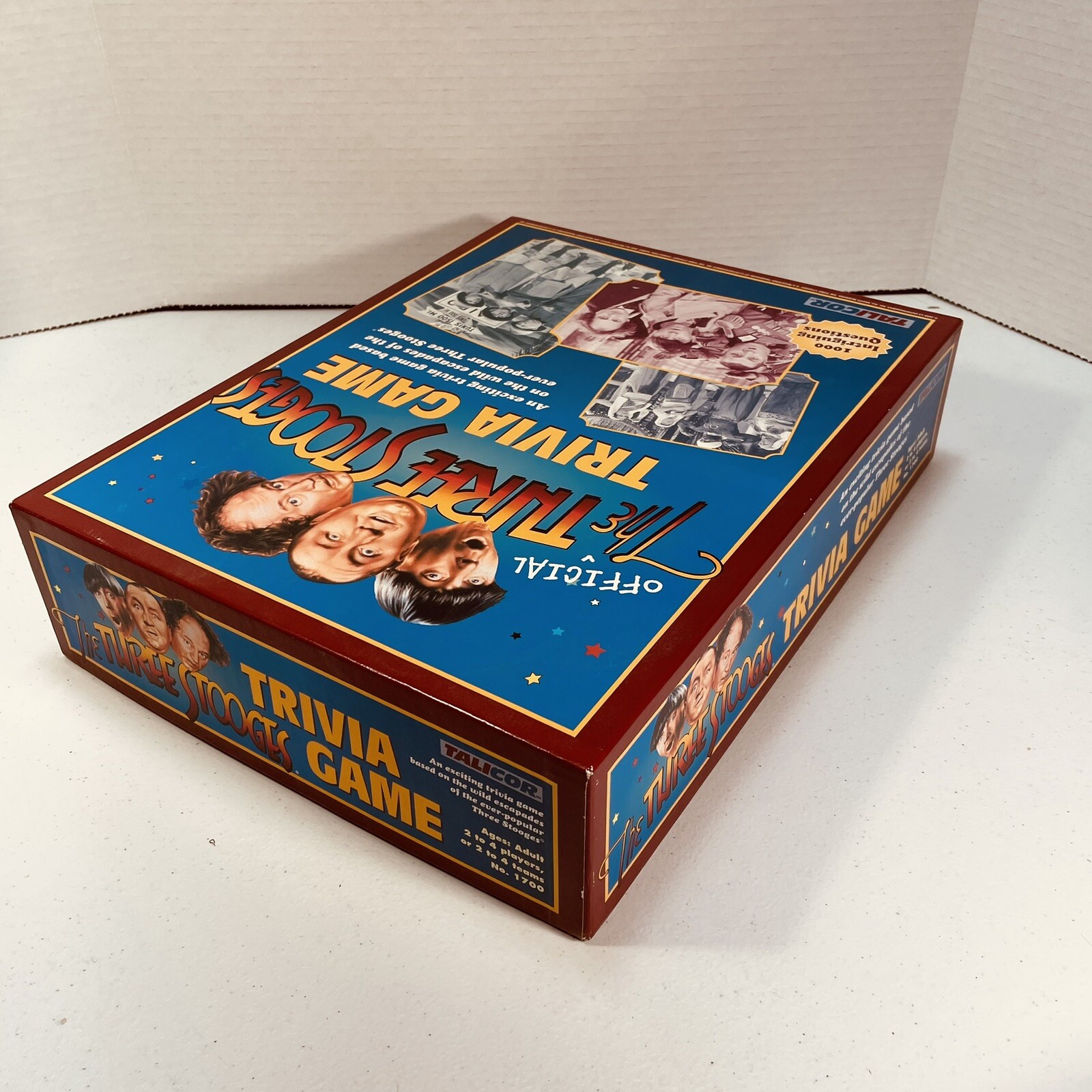 The Official Three Stooges Trivia Game 2000 By Talicor Mo Larry Curly Nyuk Nyuk