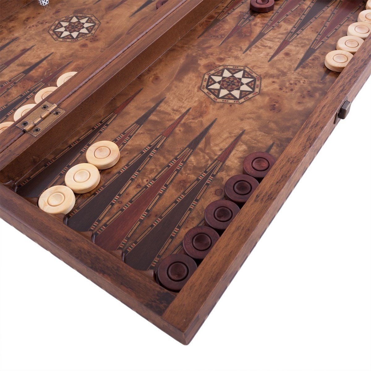 Hand made natural wooden Backgammon Set