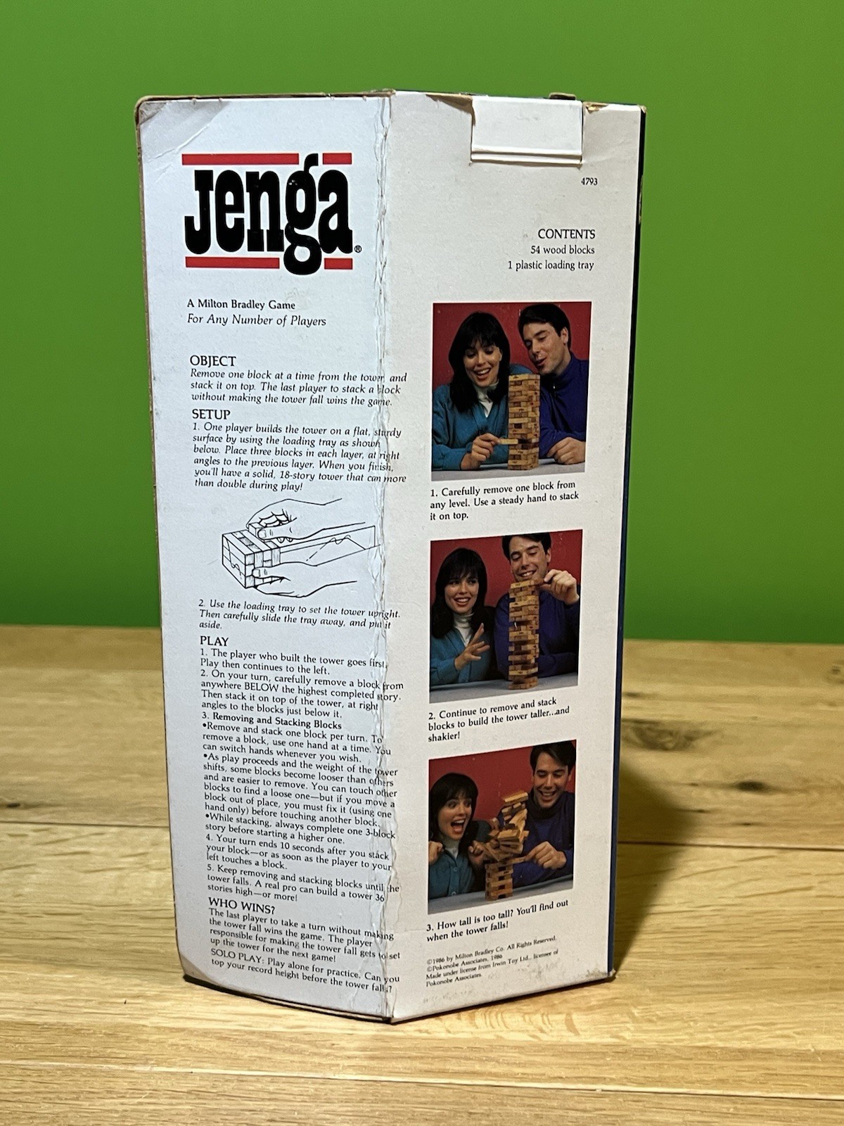 Hasbro Milton Bradley Jenga #4793 1986 Edition
