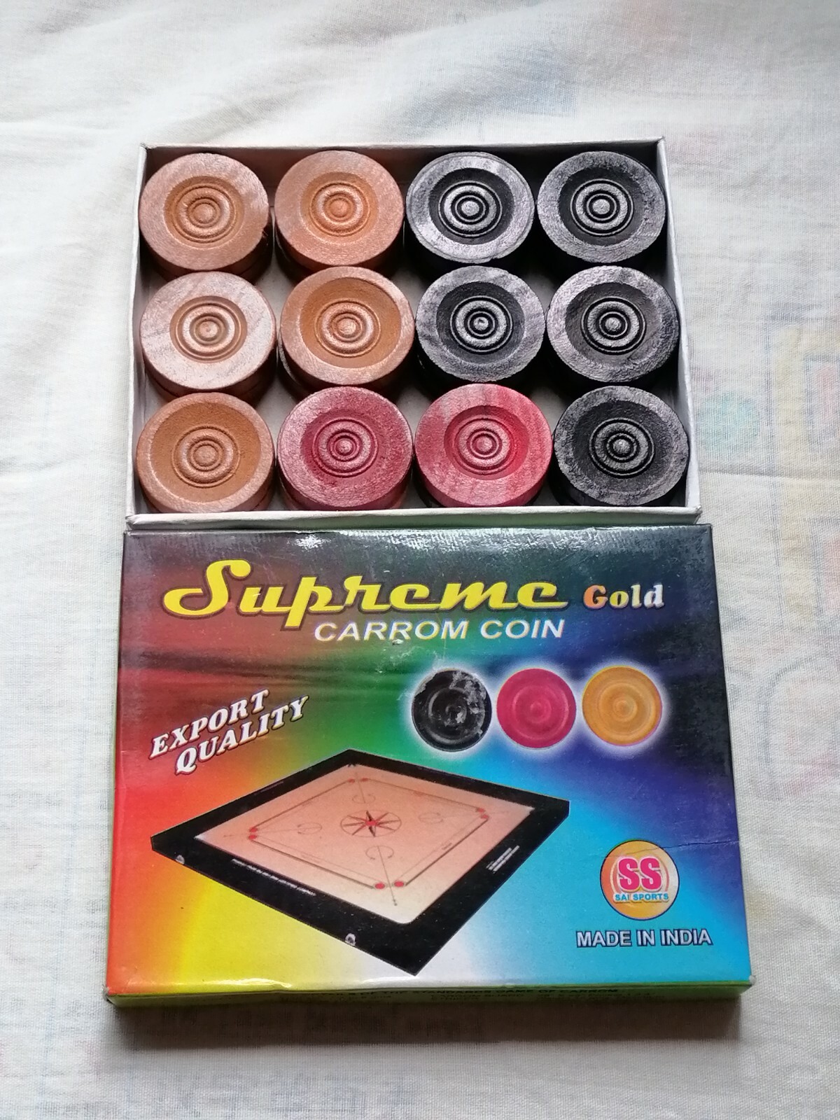 Supreme Carrom Board Coins Piece 24 Coins 1 Striker 140g Carrom Board Coin Game