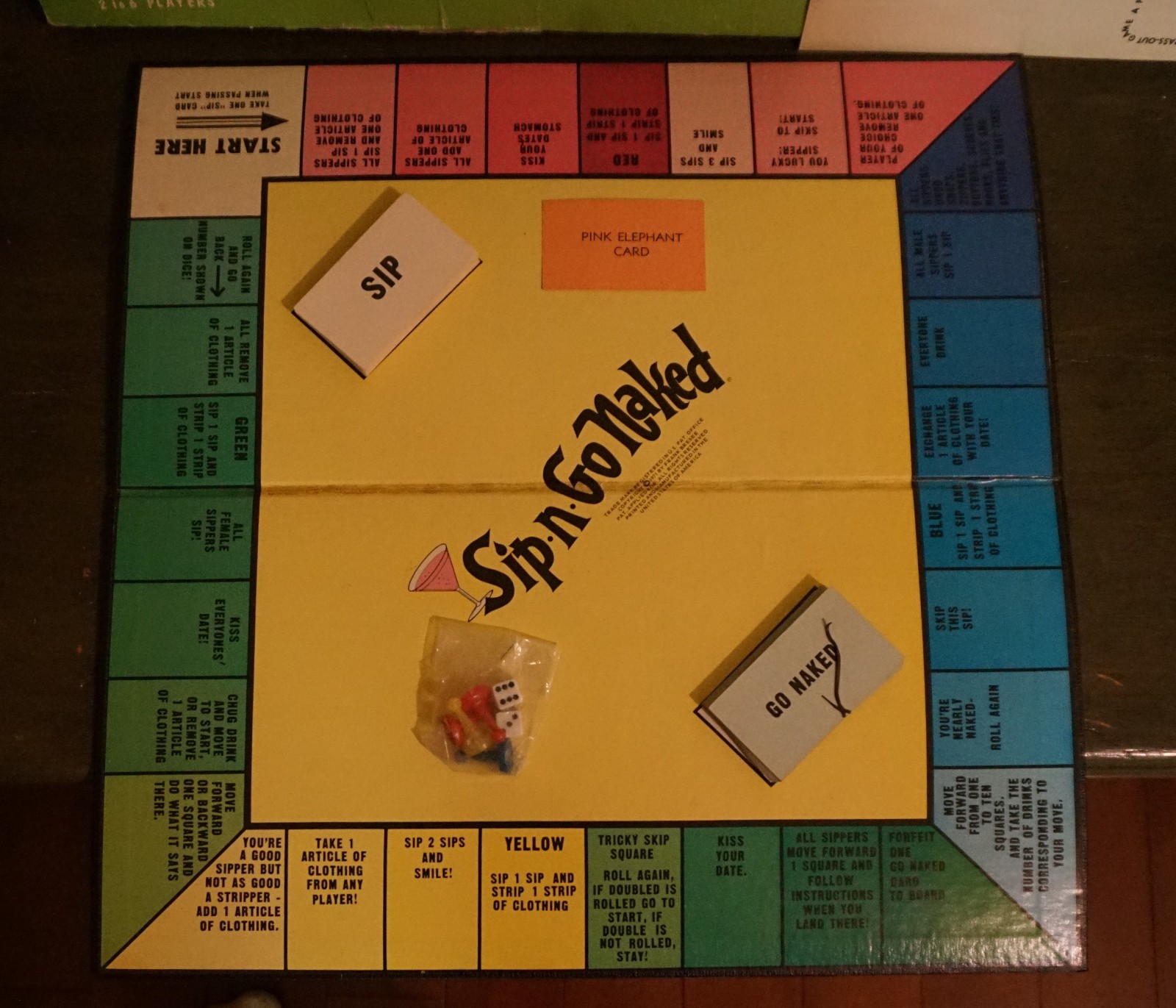 Frank Bresee’s Sip And Go Naked Board Game 1971