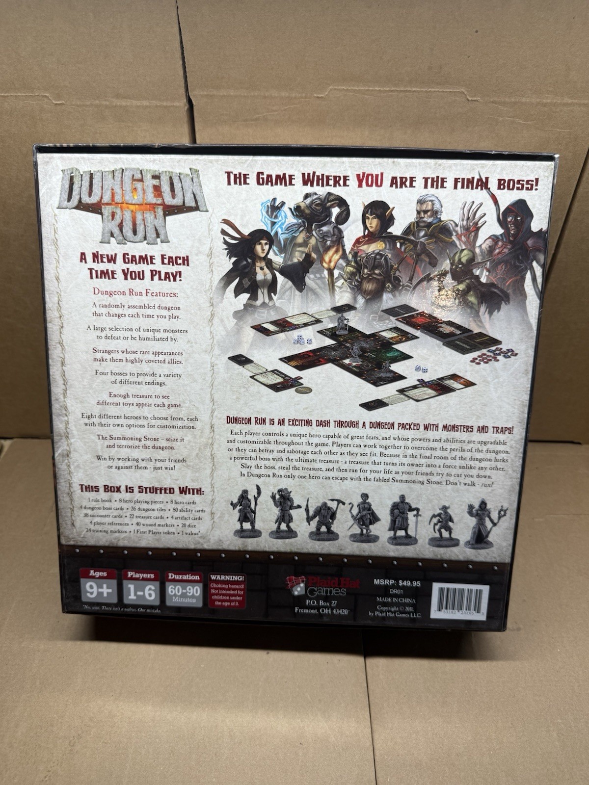Dungeon Run Board Game by Plaid Hat Games Complete | Rare Hard To Find