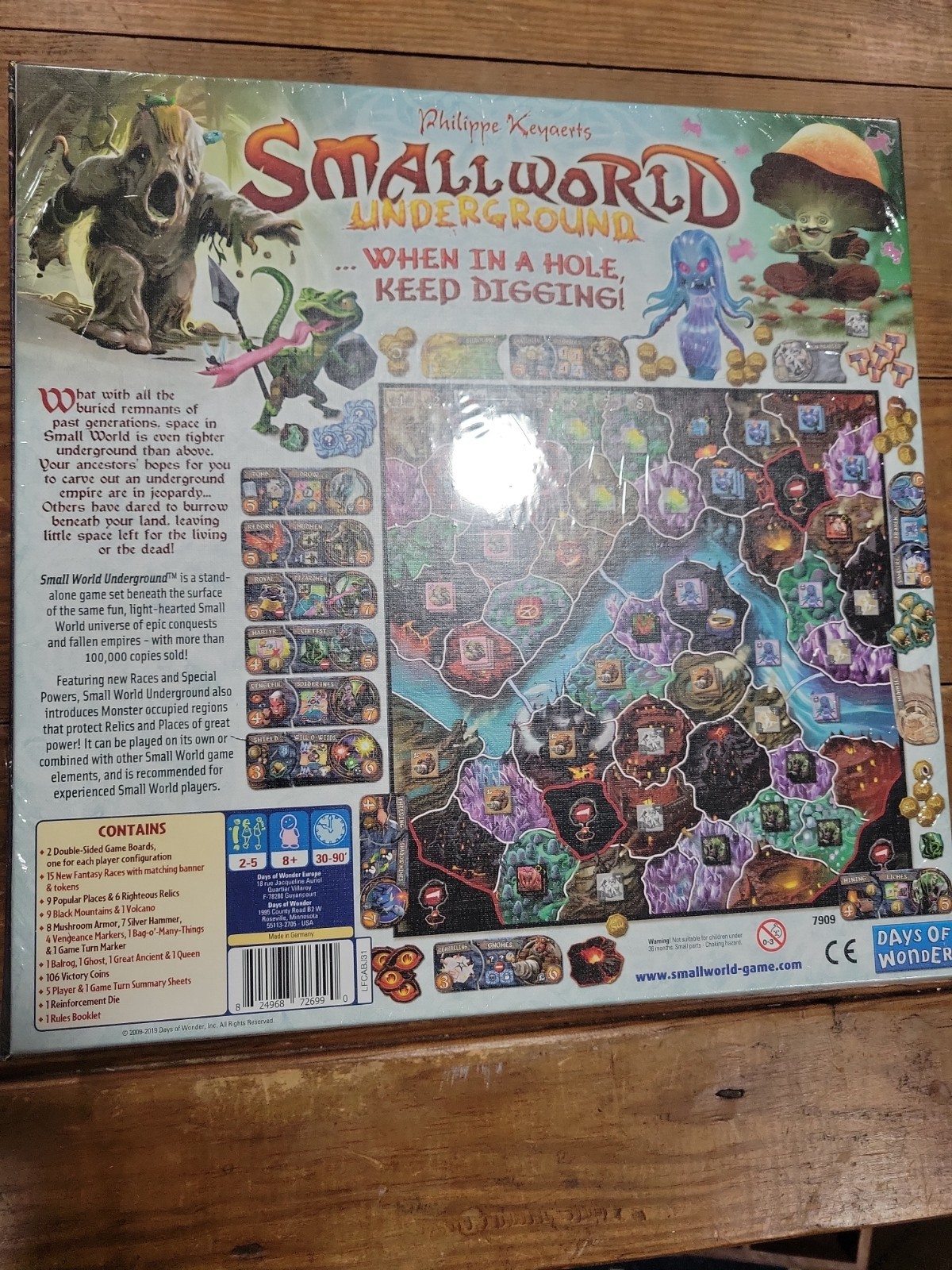 NEW SEALED Small World Underground Board Game Days of Wonder 2-5 Players