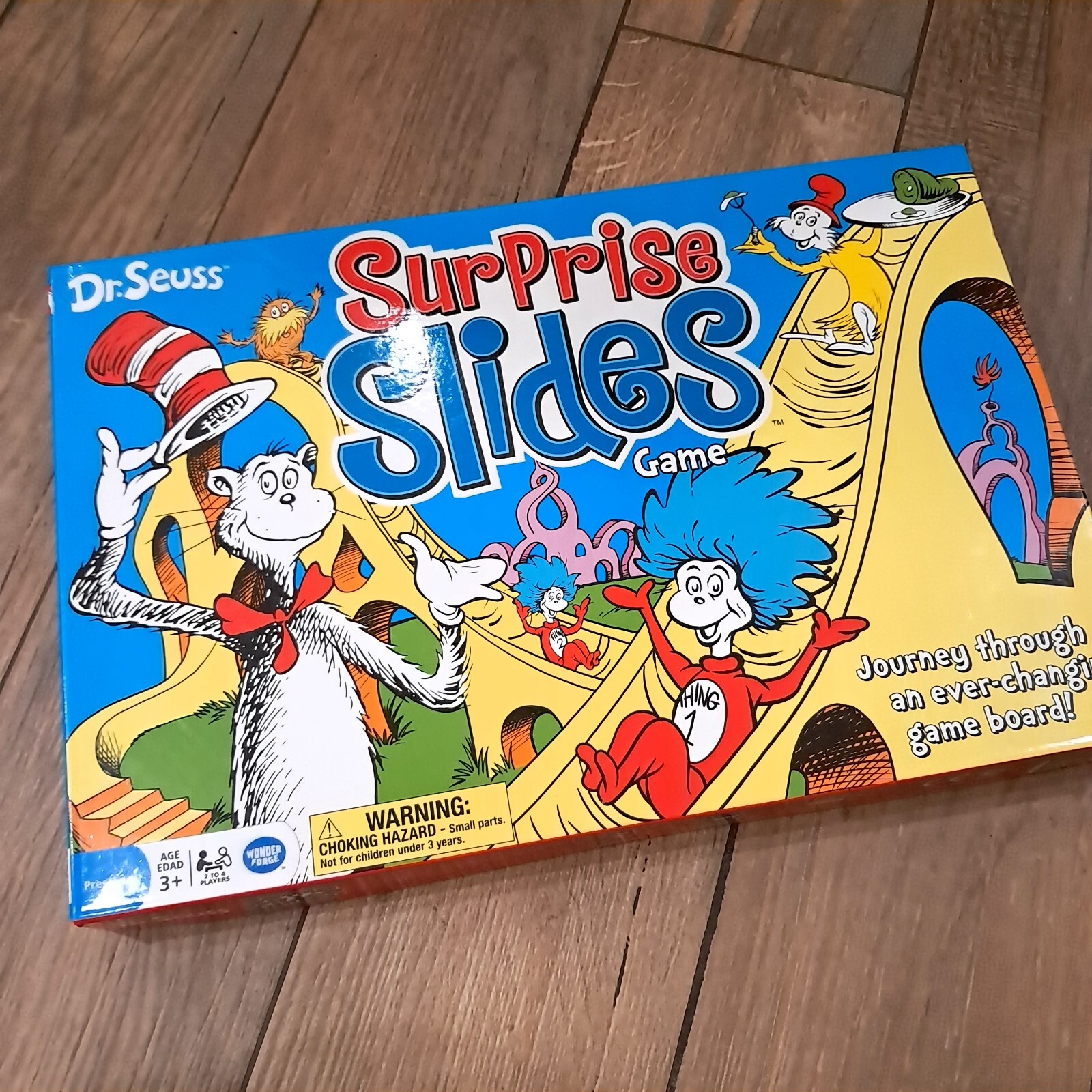 Dr. Seuss Surprise Slides Board Game Preschool kids Cat in the Hat Wonder Forge