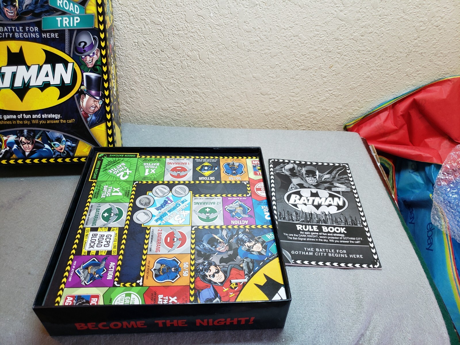 Batman Road Trip Gotham City Battle Game, 2014, Pre-owned, Complete, DC Comics