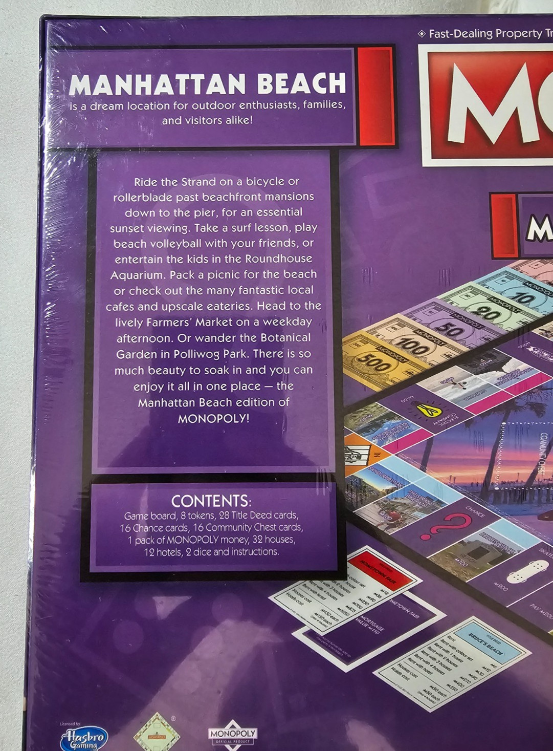 Manhattan Beach Monopoly Board Game Family Game Night Regional Fun NEW Sealed