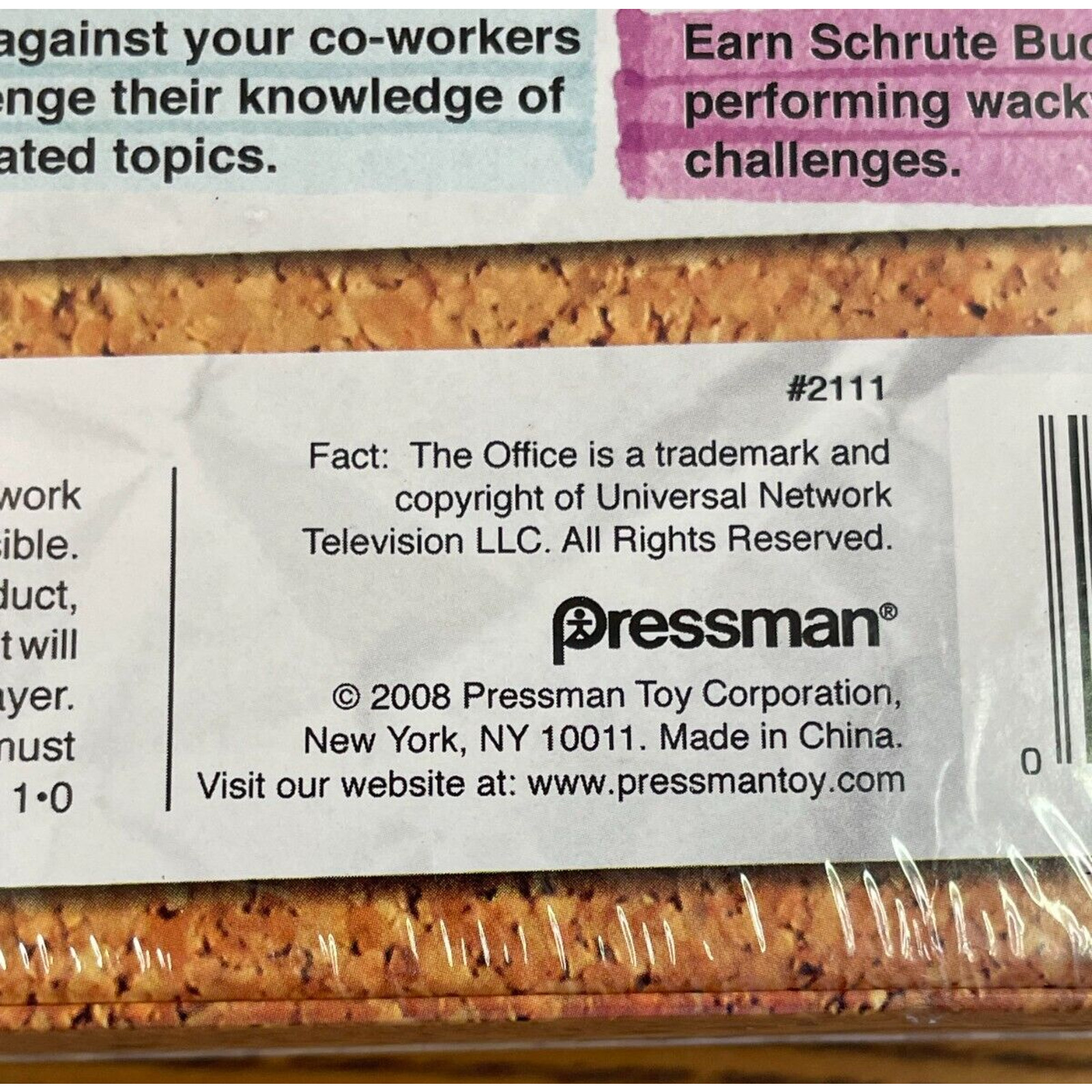 The Office DVD Board Game 2008 Pressman Trivia by Dwight Schrute NEW Sealed