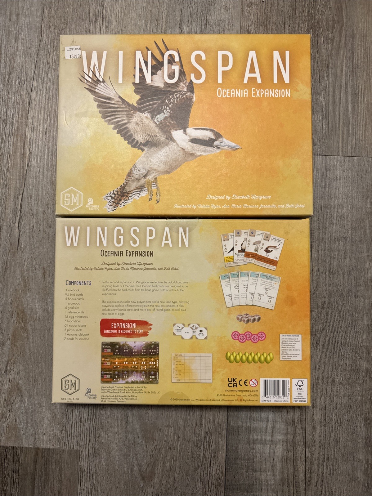 Oceania Expansion Wingspan Board Game by Stonemaier Games BOX ONLY
