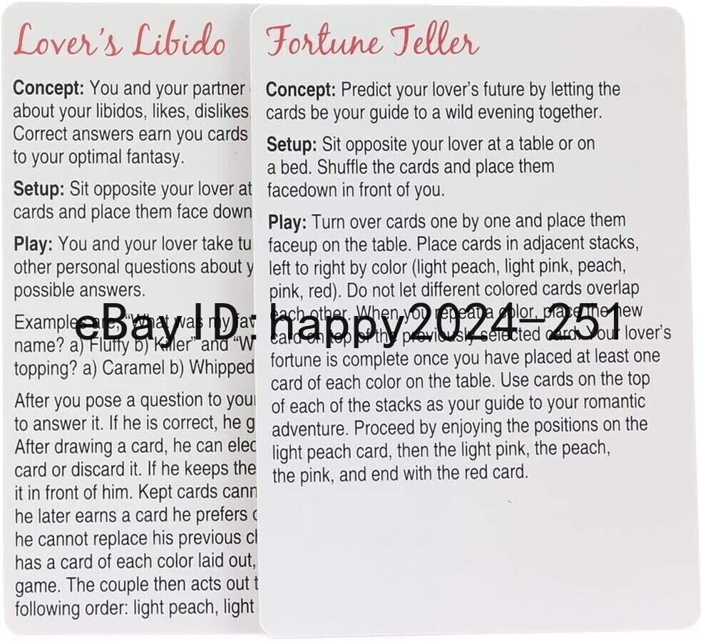 THE ORAL SEX CARD GAME ADULT COUPLES FUN FOREPLAY CARD GAME