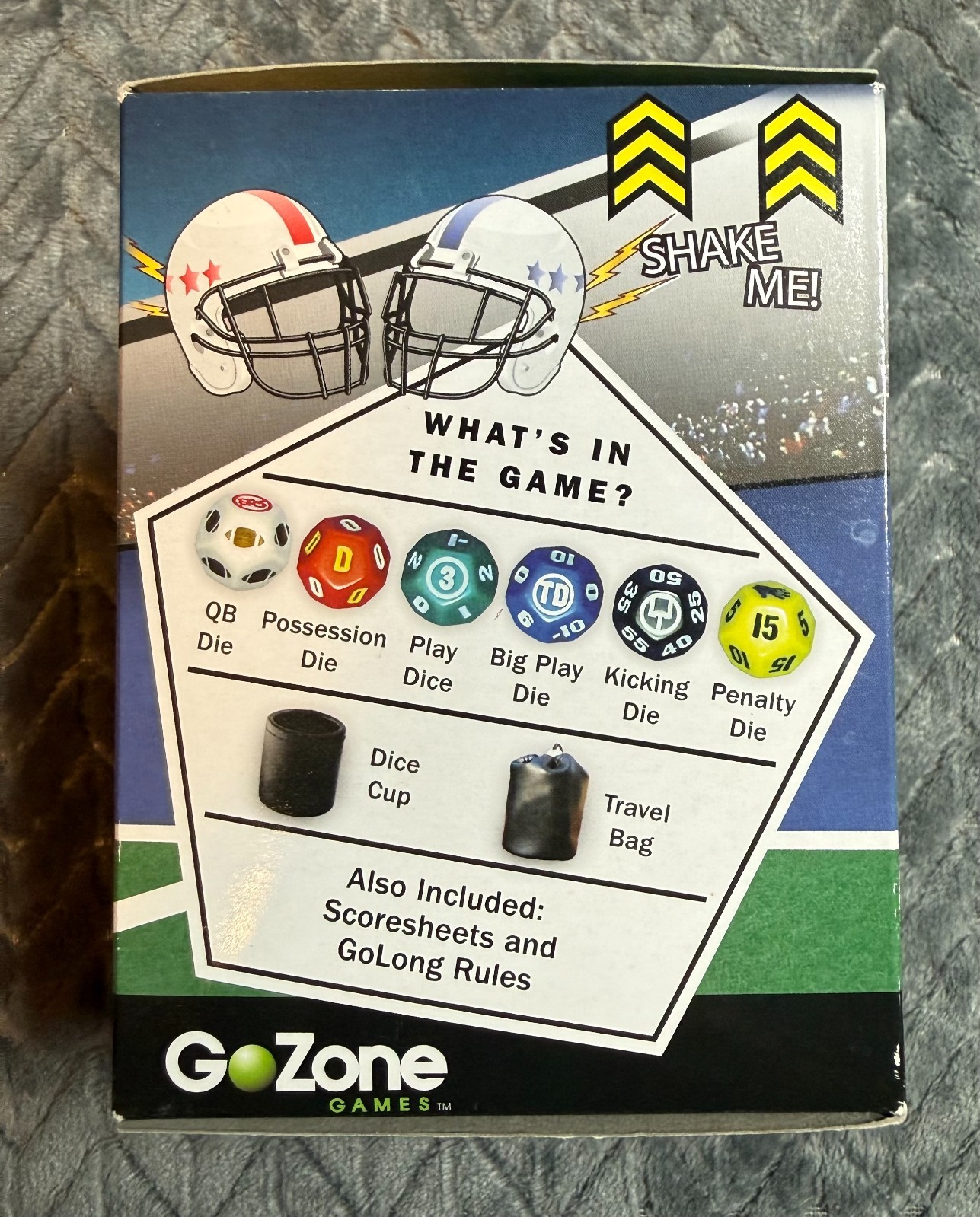GoLong! Football Dice Game Travel Edition GoZone Games Complete