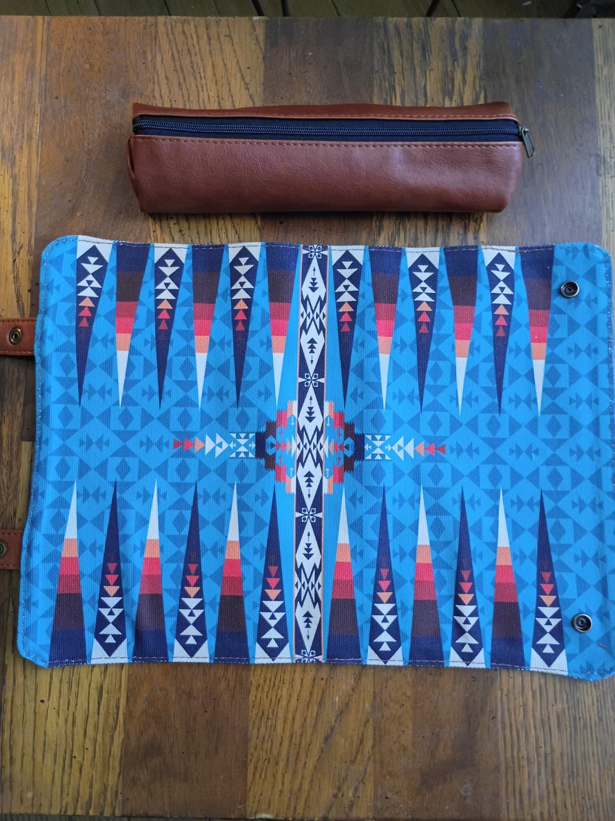 Pendleton Travel Backgammon Roll Up Set Game Pieces Pack w/ straps Complete