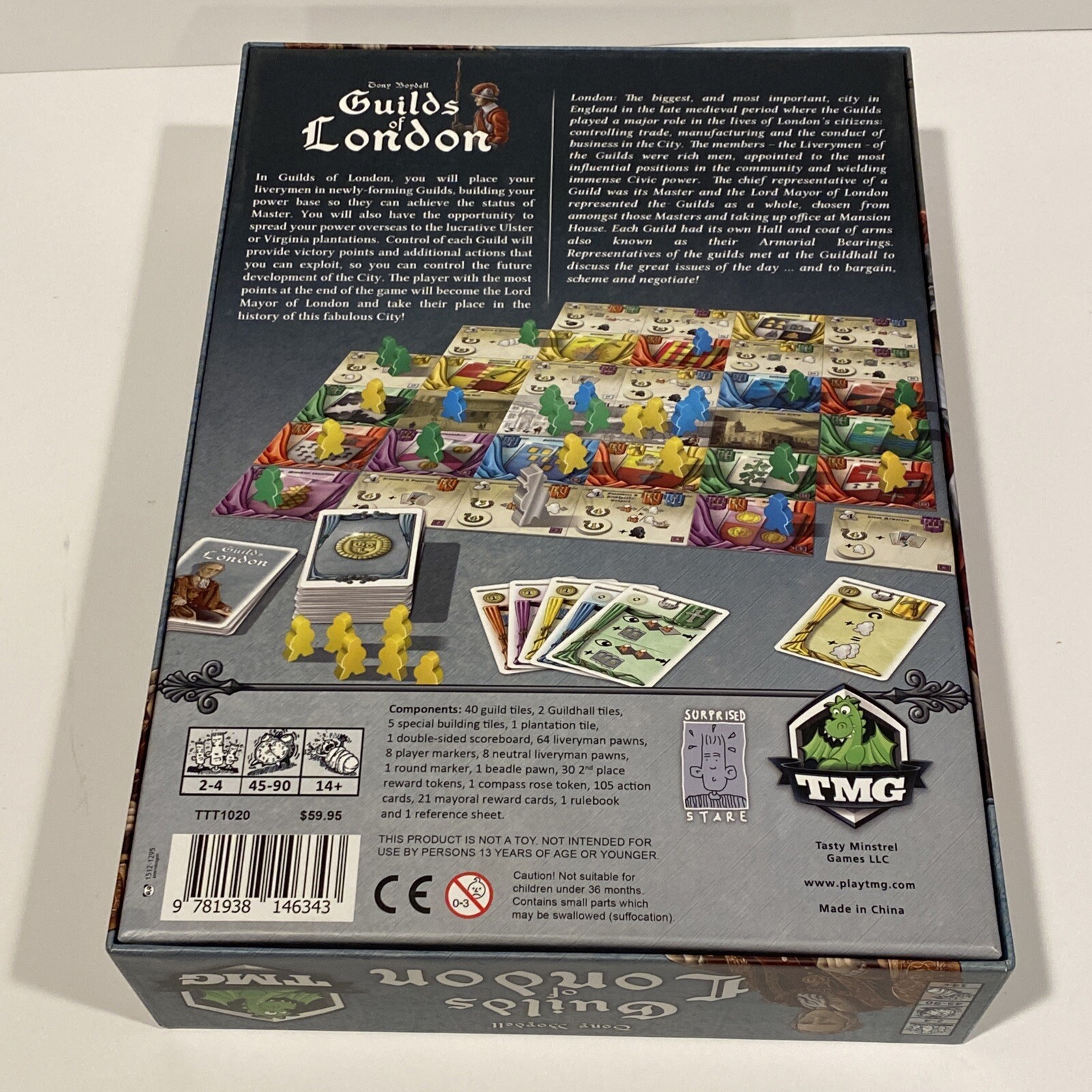 Guilds Of London (Board Game) TMG Tasty Minstrel Tony Boydell eurostyle COMPLETE