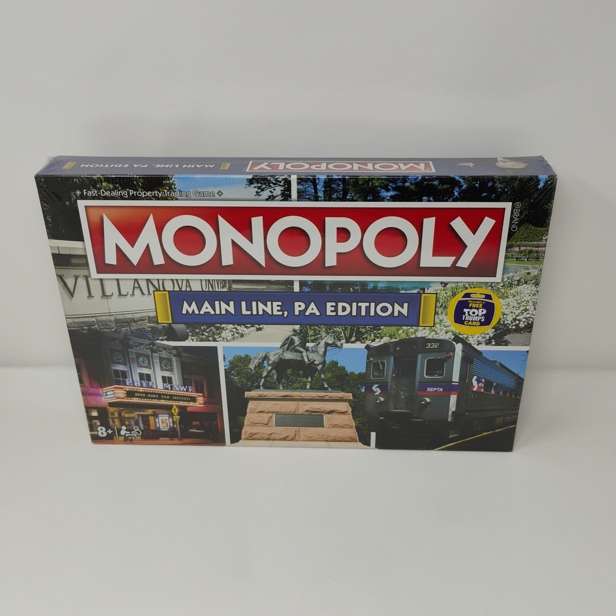Monopoly Main Line PA Edition Board Game Factory Sealed w Free Top Trumps Card