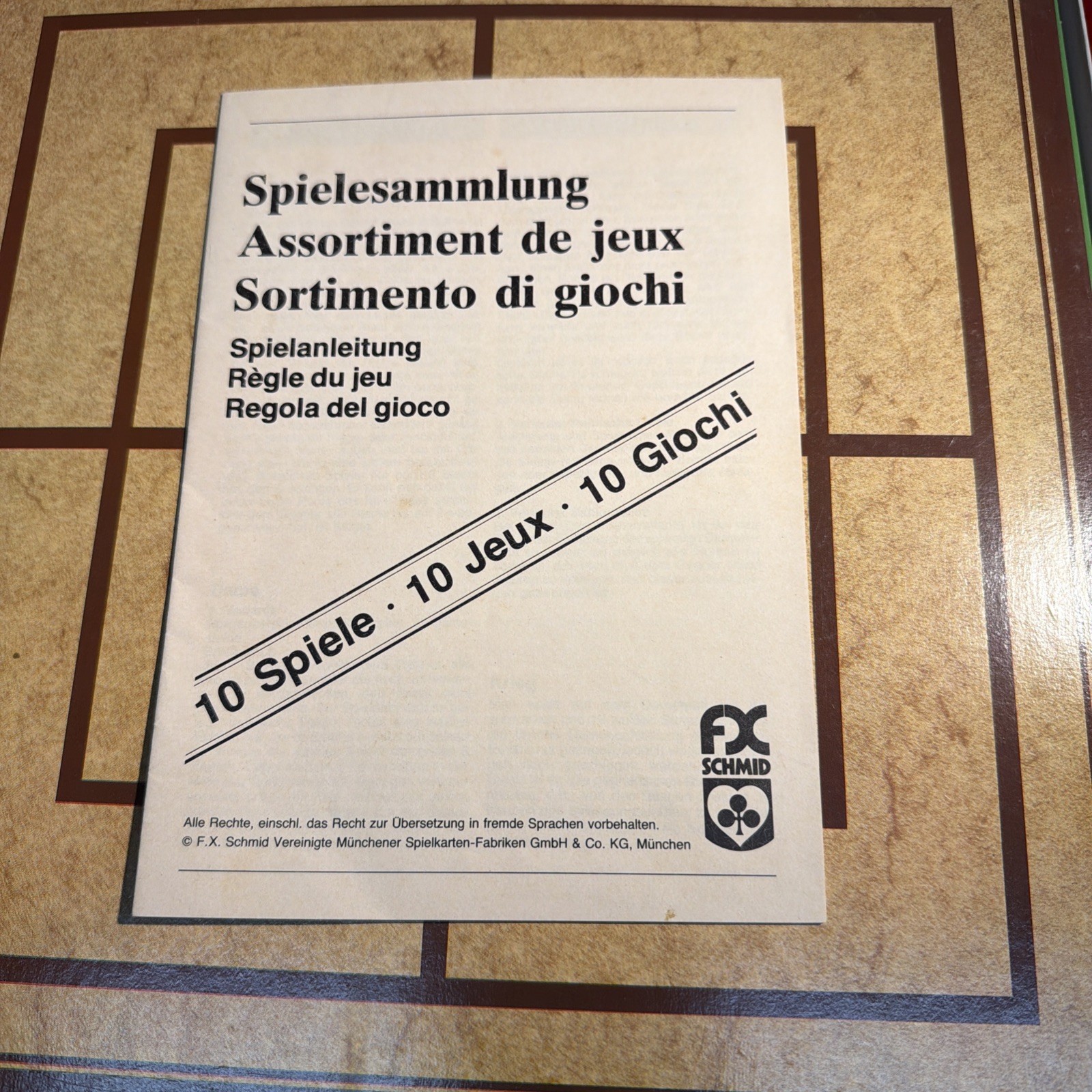 VINTAGE SCHMIDT SPIELE 10-GAMEBOARD SET