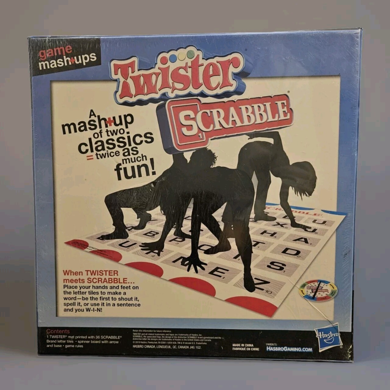 Hasbro Gaming Mashups Game TWISTER SCRABBLE New Sealed