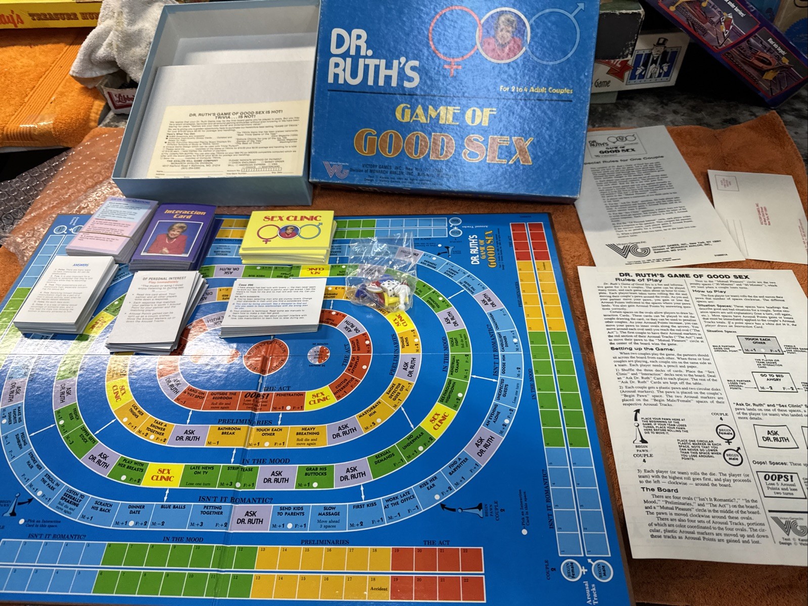 Dr Ruth’s Game Of Good Sex 1985 Vintage For 1-2 Couples Great Condition Complete