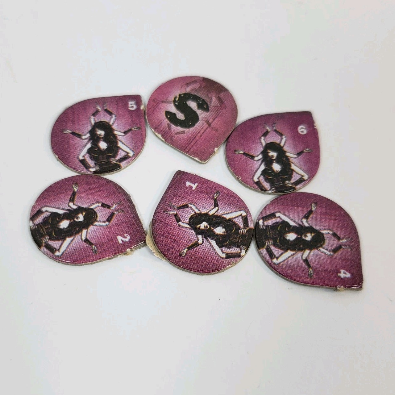 Betrayal at House on the Hill 2nd ed Replacement All 6 Magenta Monster Token
