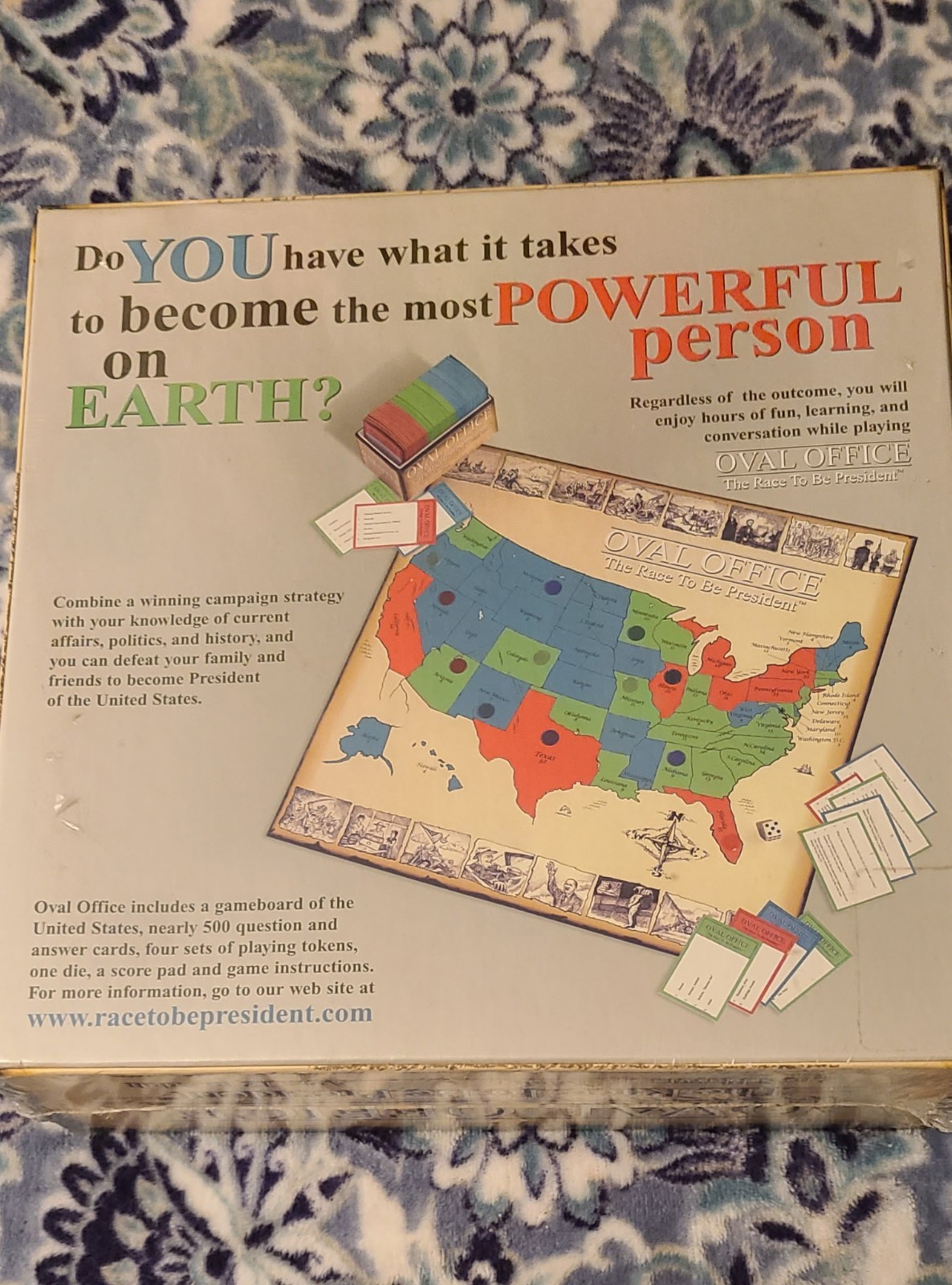 “The Race to Be President Board Game Oval Office” 2 To 8 Players New 12 To Adult